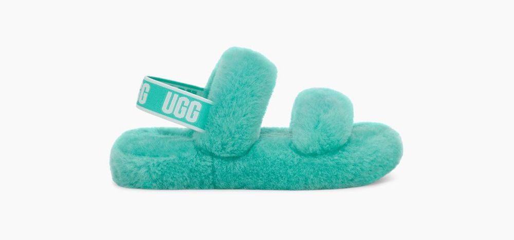 Ugg Slide Big Kids - Ugg Oh Yeah Turquoise - 832IRNEKZ